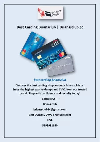 Best Carding Briansclub | Brianssclub.cc