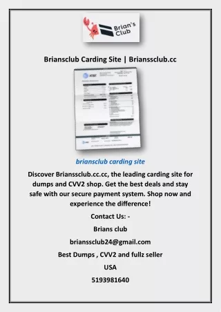 Briansclub Carding Site | Brianssclub.cc