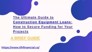 The Ultimate Guide to Construction Equipment Loans How to Secure Funding for Your Projects