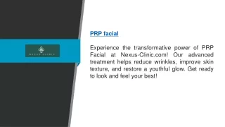 Prp Facial | Nexus-clinic.com