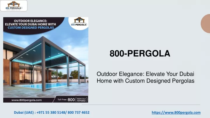 800 pergola