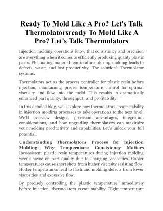 Ready To Mold Like A Pro Lets Talk Thermolatorsready To Mold Like A Pro Lets Talk Thermolators