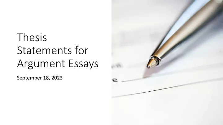 thesis statements for argument essays