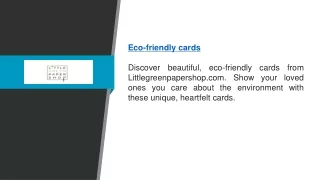 Eco-friendly Cards | Littlegreenpapershop.com