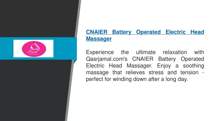 cnaier battery operated electric head massager