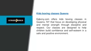 Kids Boxing Classes Queens | Eqbcny.com