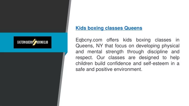 kids boxing classes queens eqbcny com offers kids