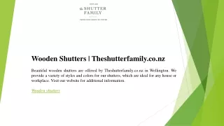 Wooden Shutters  Theshutterfamily.co.nz