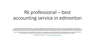 Rk professional – best accounting service in edmonton