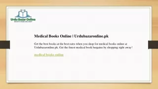 Medical Books Online  Urdubazaronline.pk