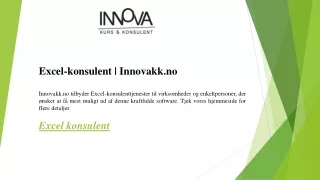 Excel-konsulent Innovakk.no
