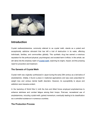 The Perils of Crystal Methamphetamine_ Exposing a Menacing Substance