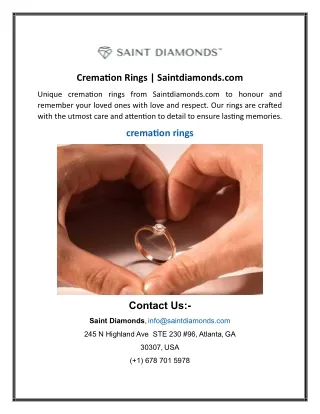 Cremation Rings - Saintdiamonds