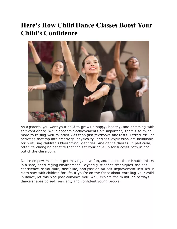 here s how child dance classes boost your child