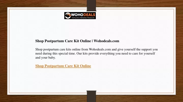 shop postpartum care kit online wohodeals