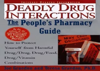 DOWNLOAD PDF The People's Guide To Deadly Drug Interactions: How To Protect Your