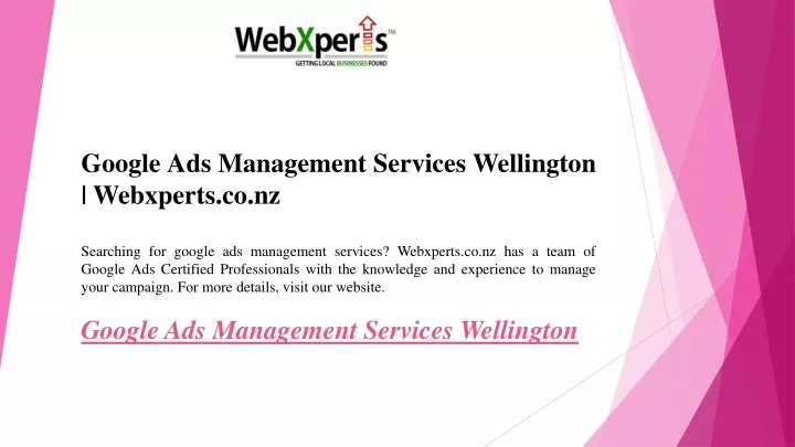google ads management services wellington