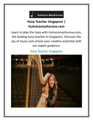 Harp Teacher Singapore  Gulnaramashurova