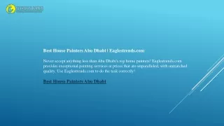 Best House Painters Abu Dhabi  Eaglestrends.com