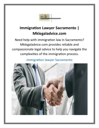 Immigration Lawyer Sacramento  Mklegaladvice.com