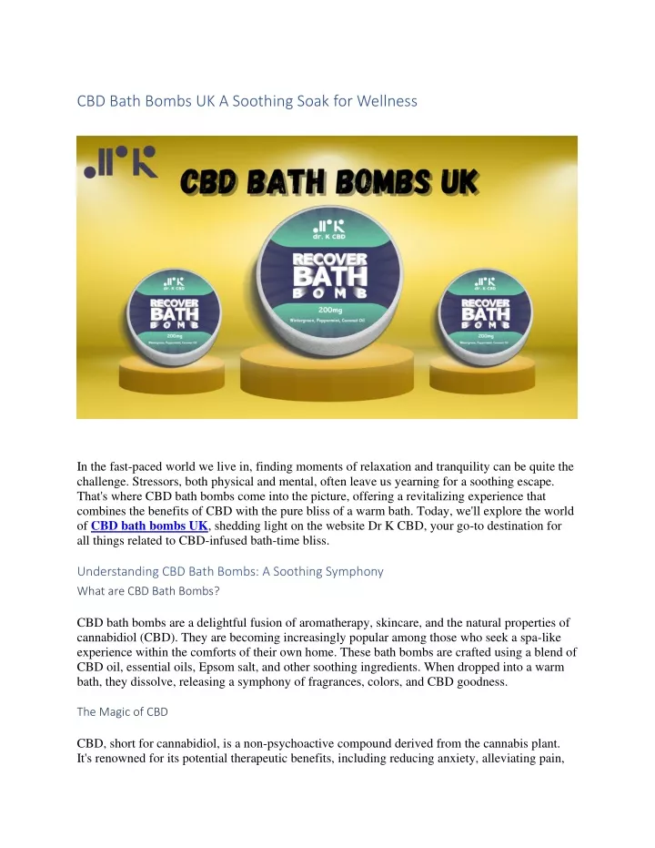 cbd bath bombs uk a soothing soak for wellness