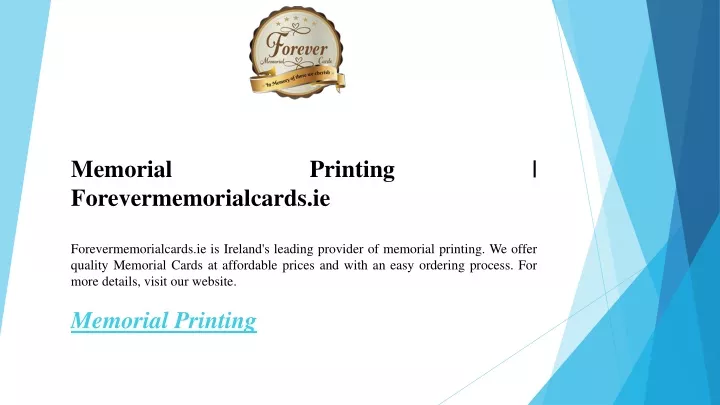 memorial printing forevermemorialcards