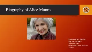Biography of Alice munro