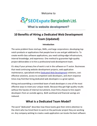 Dedicated Development  SEO Expert Bangladesh LTD