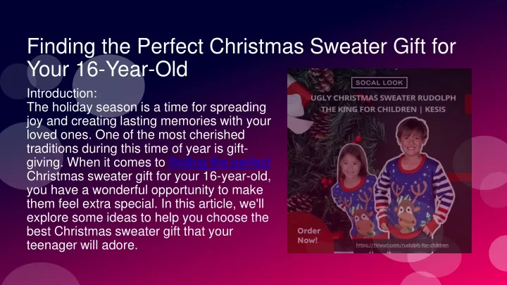 finding the perfect christmas sweater gift for your 16 year old