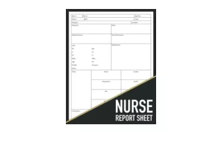 Download PDF Nurse Report Sheet Notebook Nursing Report Sheets Notebook for ipad