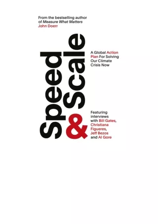Ebook download Speed And Scale A Global Action Plan For Solving Our Climate Cris
