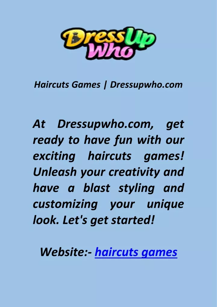 haircuts games dressupwho com