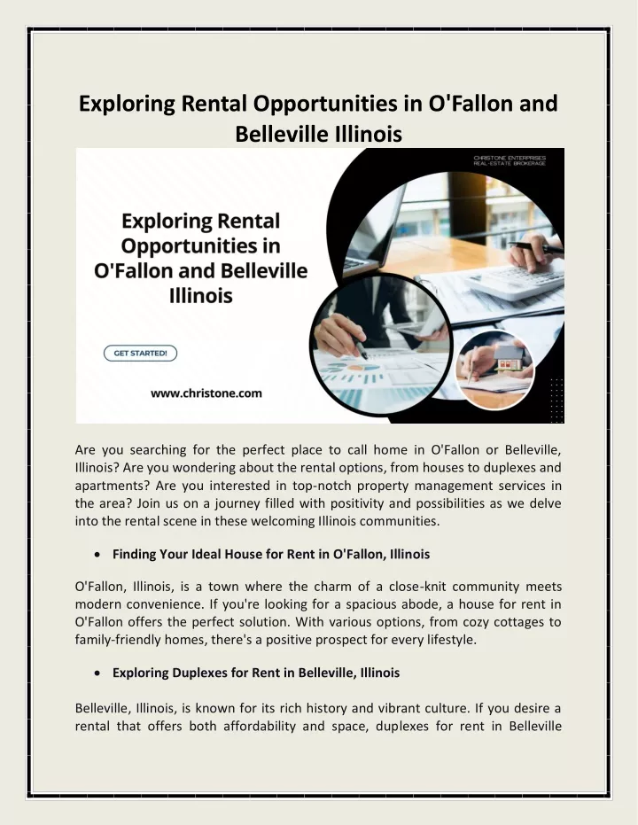 exploring rental opportunities in o fallon