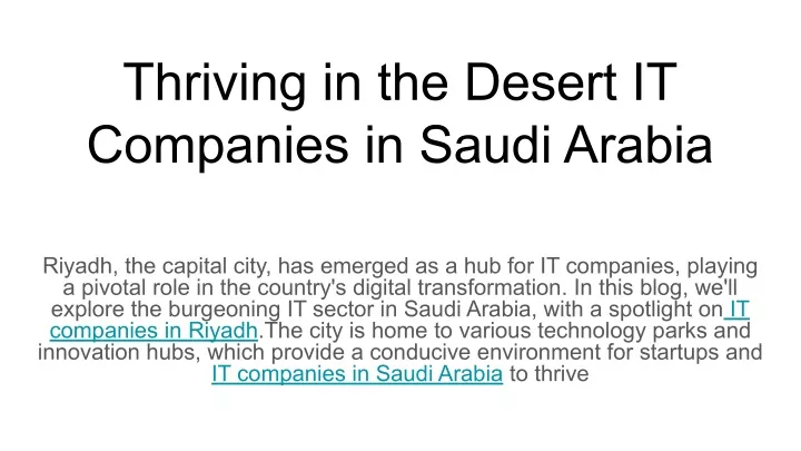 thriving in the desert it companies in saudi