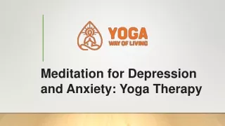 Meditation for Depression and Anxiety - Yoga Therapy