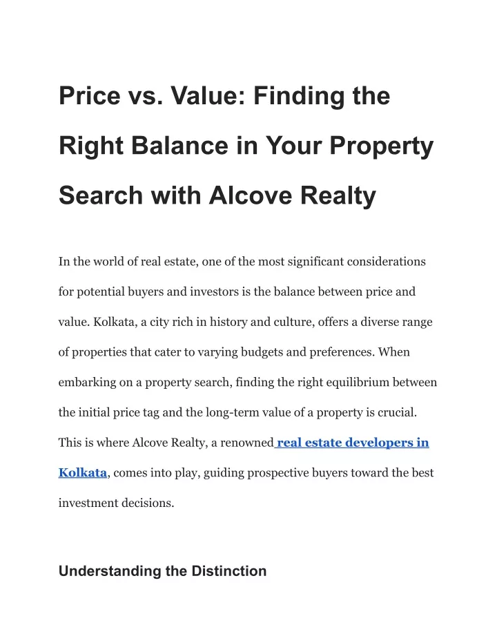 price vs value finding the