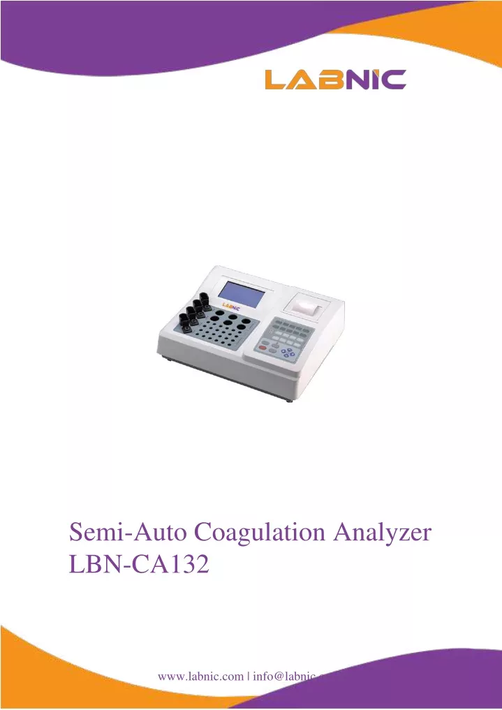 semi auto coagulation analyzer lbn ca132