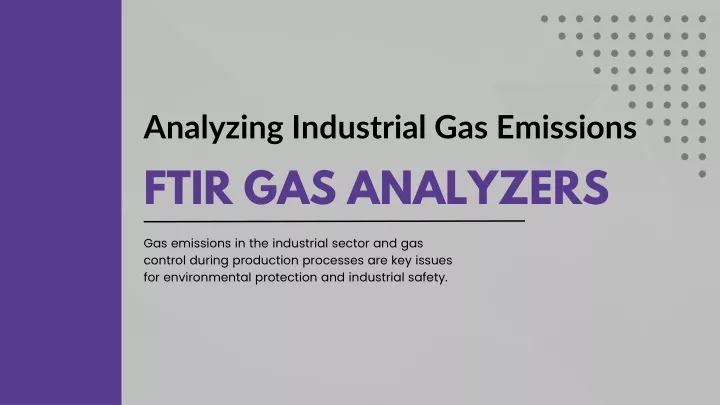 analyzing industrial gas emissions