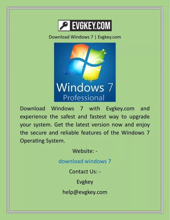 download windows 7 evgkey com