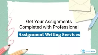 Get Your Assignments Completed with Professional Assignment Writing Services