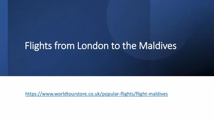 flights from london to the maldives