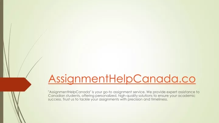 assignmenthelpcanada co