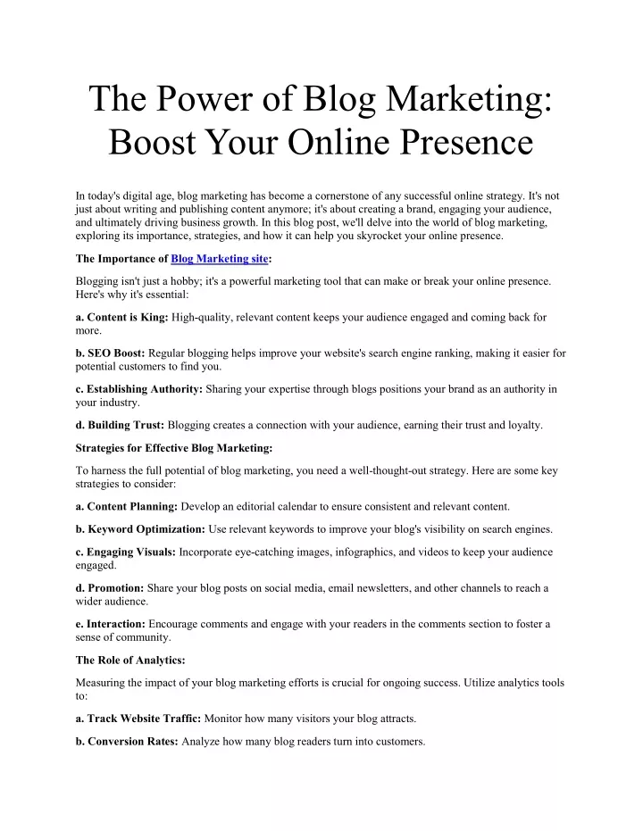 the power of blog marketing boost your online