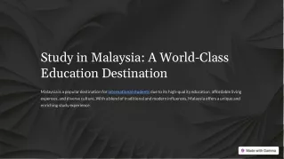 Study-in-Malaysia-A-World-Class-Education-Destination PDF.