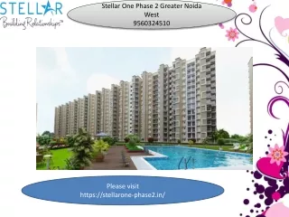 Stellar One 3 and 4 bhk 9560324510 pre launch offer greater noida west