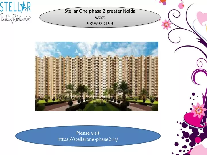 stellar one phase 2 greater noida west 9899920199