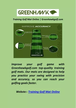 Training Golf Mat Online   Greenhawkgolf com