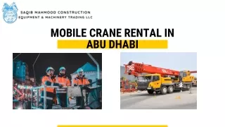 Mobile Crane Rental in Abu Dhabi | UAE | Saqib Mahmood