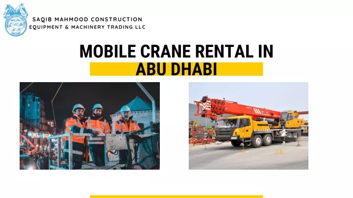 mobile crane rental in abu dhabi