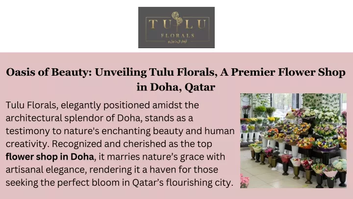 oasis of beauty unveiling tulu florals a premier